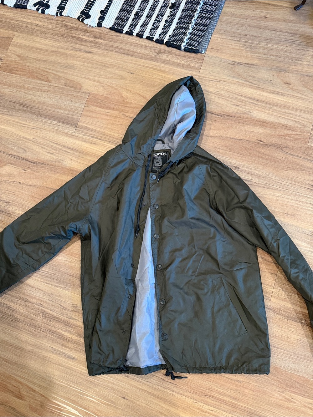 Burton Men's Olive Hooded Windbreaker Jacket